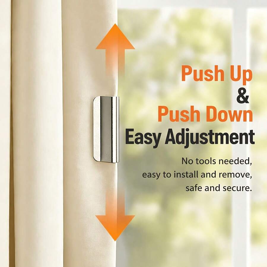 Curtain Clip Set (4pcs) | High-Quality Metal Material, Easy Installation And Durable - Essential Home Accessory