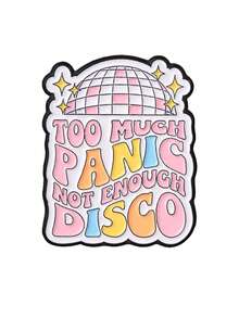 Disco Ball Enamel Pins, Funny Slogan Brooch Set, Retro Colorful Text Badges For Jackets Backpacks Decor Accessories - Multicolor - View 15