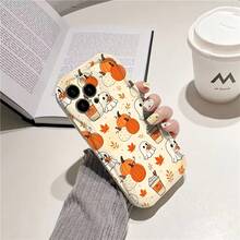 Phone Case - Pumpkin 2D Phone Case, Anti-Drop Soft TPU Back Cover Suitable For IPhone11/12/13/14/15/16/16Pro/16ProMax/17/17pro/17ProMax/18pro 18ProMax - Multicolor - View 2