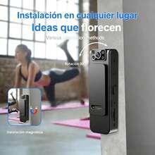 Mini cámara portátil WiFi, grabación HD 1920P, soporte clip y magnético, larga duración de batería - A - Ver 3