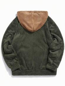 Men's Fashion Warm Long Sleeve Fleece Hoodie / Suitable For Autumn/Winter / Casual Daily Wear - Army Green - View 7