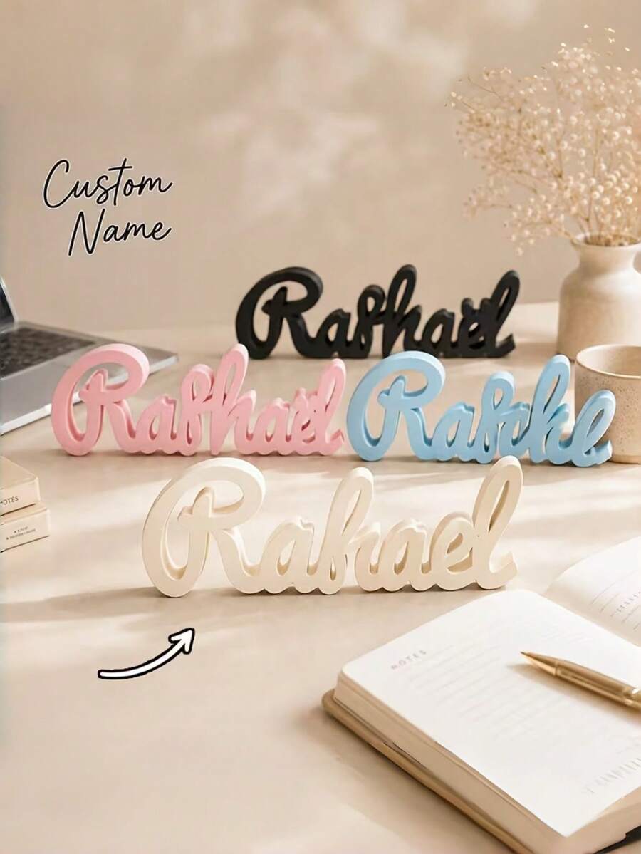 1Pc Custom 3D Printed Name Sign - Personalize With Your Name, Stylish & Unique Design, Perfect For Home Decor, Birthdays, Holidays, Graduations, Housewarming,Christmas, Special Occasions - Multicolor - View 1