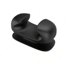 1 Or 2pcs Strong Adhesive Rice Scoop Storage Rack, Silicone Holder, Kitchen Storage Accessories, Black No-Drill Kitchen Utensil Rack, Home Storage Item Suitable For Christmas Decor - Multicolor - View 5