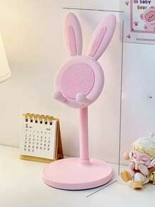 Adjustable Foldable Rabbit Shaped Bathroom Bathtub Phone Holder, Cute Desktop Phone Stand, Adjustable Rabbit Phone Holder - Perfect Desktop Decor For Students And Slouchy Days - Multicolor - View 19
