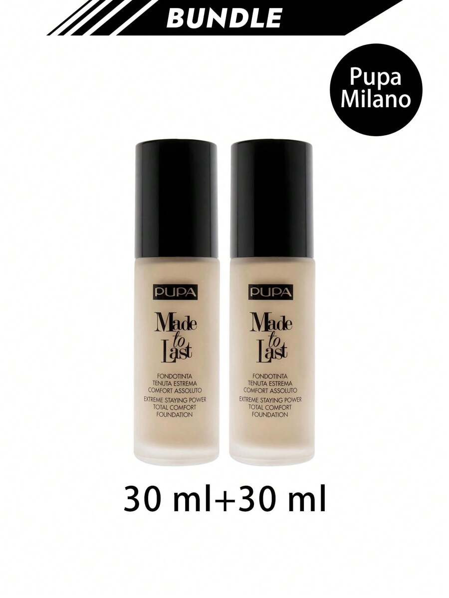Pupa Milano [Bundle] Made To Last Foundation 040 Medium Beige 30 Ml X 2 - 040 Medium Beige - View 1