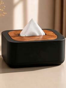 1pc Tissue Box, Nordic Minimalist Style, Built-In Spring For Smooth Tissue Dispensing, Fits Multiple Tissue Sizes, Suitable For Bathroom, Living Room, Bedroom, Office Desktop Storage - Multicolor - View 1