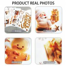 9pcs Christmas Window Stickers, Cartoon Santa Claus Snowman Reindeer Gingerbread Man Static Cling Decals, Double-Sided Printed PVC Stickers, Christmas Tree Snowflake Gift And Candy Cane, Reusable Glue-Free Winter Decor, Suitable For Home Windows, Store Display Windows And Christmas Party - Multicolor - View 11