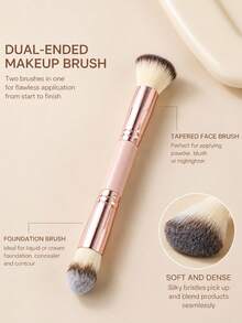 5/4/2/1 Pc Dual‑Ended Makeup Brush Set, Soft Synthetic Bristles Foundation Blush Eyeshadow Concealer Brushes, Holiday Gift For Women Girls, Professional Beauty Makeup Tools - Multicolor - View 2