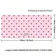 Leather Office Desk Pad Protector, Korean Ins Style Cute Pink Full-Screen Bow Pattern Mouse Pad, Waterproof Anti-Slip PU Gaming Desk Mat For E-Sports Players - View 9