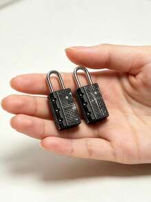 Mini Shiny Crystal Combination Lock, Small Password Lock, No Assembly Required, Security Lock For Luggage, Suitcase, Storage Cabinet & Locker, Metal Key Lock Suitable For Luggage, Gym Locker, Suitcase And Storage Cabinet, School Gym Classroom Matching Game Travel Backpack, Thanksgiving, Christmas Gift, Easter Gift - Multicolor - View 7