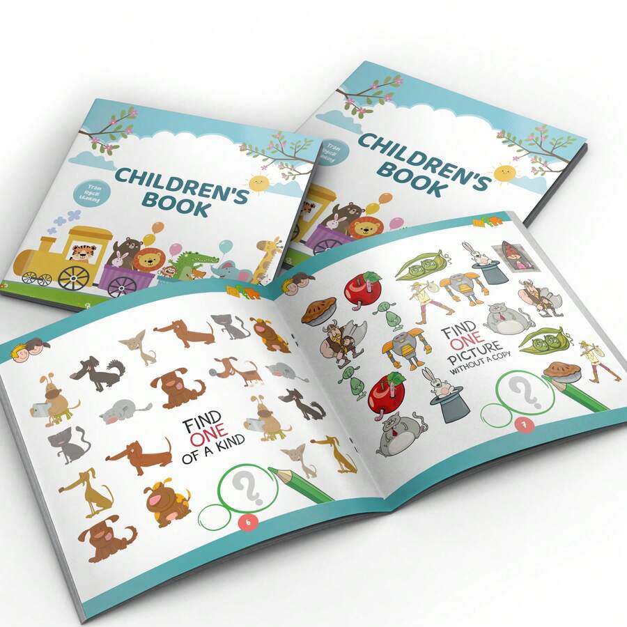 Logical Thinking Activity Notebooks, Visual Observation Games, Odd One Out, Counting Practice, Shape Patterns, Matching Puzzles, Classification And Problem Solving Exercises For Focus, Reasoning And Brain Training - Logical Thinking Activity Notebooks - View 1