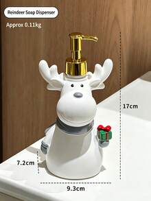1PC Santa Themed Press‑On Soap Dispenser Bottles, Refillable Empty Storage Vials, Multi‑Color Xmas Print Plastic Material, All‑Season Festive Decor Style For Adults, Home Bathroom Vanity Countertop Daily Household Occasion - Multiple Styles - View 13