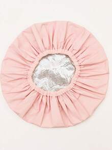 1pc Double Layer Hair Care Cap, Anti-Hair Loss Cap, Postpartum Cap, Hair Oil Cap, Hair Mask Cap, Wet/Dry Hair Cap, Sleeping Cap - Pink - View 2