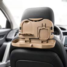 Multifunctional Car Backseat Tray Table - Foldable Auto Headrest Dining Desk With Phone Holder & Storage Pockets, Universal Vehicle Interior Organizer For Travel & Camping - A - View 10