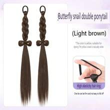 Phụ kiện tóc đuôi ngựa nối tóc tết dạng scrunchie hình bướm buộc tóc đôi, phong cách INS nhẹ nhàng tinh nghịch, tạo độ phồng cho tóc - màu đen - Xem 5