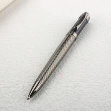 Twist Metal Ballpoint Pen Dark Blue Gun Gray Spiral Texture Business Office Writing Pen Gift For Men - 2003 - View 5