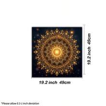 1PC Golden Mandala Galaxy Tarot Cloth, Sacred Geometry Altar Table Mat, Bohemian Wall Hanging Tapestry, Multipurpose Spiritual Divination Room Decor & Wall Hanging Tapestry, Witchy Spiritual Oracle Card Reading Mat Home Decor - Multicolor - View 9