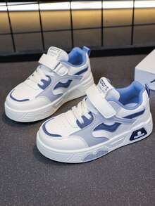 1 Pair Back To School Fashion Casual Kids Skateboard Sneakers, Comfortable And Lightweight, Suitable For Multiple Occasions - Blue - View 11