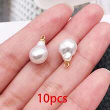 10/20pcs Imitation Baroque Pearl Charms Heart Star Shell Clover Pearl Pendants With Loop For DIY Bracelet Earring Necklace Jewelry Making Supplies - White - View 21