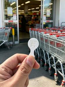 3D Printed Shopping Cart Unlock Tool, Creative Cart Opening Token, Portable Practical Key For Shopping Carts And Luggage Trolleys - New Arrival - View 2