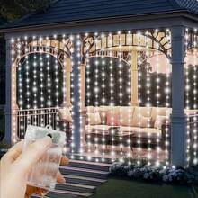 LED Curtain String Lights Battery Powered Christmas Garland Festoon 8 Mode Lighting Wedding Party Fairy Light Christmas Decoration For Home Bedroom Valentine's Day Halloween Holiday Decor - Curtain String Light-battery - View 29