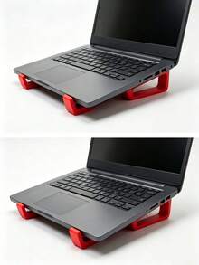 Portable Laptop Stand, 3D Printed Ventilated Ergonomic Laptop Riser, Lightweight Compact Desktop Cooling Bracket, Improves Heat Dissipation And Posture, Universal Fit For All Laptop Models, Suitable For Office And Home Use - Upgraded Version - View 1