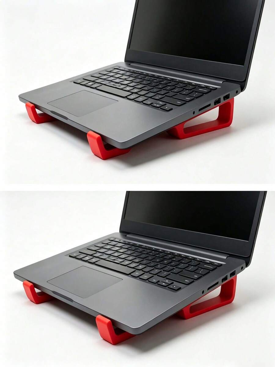 Portable Laptop Stand, 3D Printed Ventilated Ergonomic Laptop Riser, Lightweight Compact Desktop Cooling Bracket, Improves Heat Dissipation And Posture, Universal Fit For All Laptop Models, Suitable For Office And Home Use - Upgraded Version - View 1