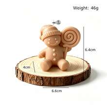 Christmas Gingerbread Man Scented Candle, Cute Shaped Desktop Atmosphere Decor, Holiday Party Favor, Home Desktop Atmosphere Decoration, Christmas Themed Desktop Ornament, Christmas Atmosphere Scene Prop - Gingerbread Man Scented Candle - View 17