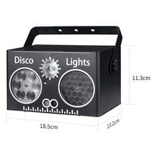 DJ Disco Projection Lamp, Voice-Controlled Party Lamp, Stage Lamp, Atmosphere Lamp, With Remote Control And Support For DMX512, Suitable For Bars, KTVs, Weddings, Festivals, Stage Performances, Dancing, Christmas, Halloween, Birthdays - EU F Type Plug(220-240V) - View 9