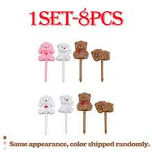 40/24/8pcs Reusable Bear Fruit Forks, Cake Forks, Kitchen Utensils, Portable Forks, Essential For Camping, Picnic, Holiday Celebration, Housewarming, Multiple Cute Designs - View 11
