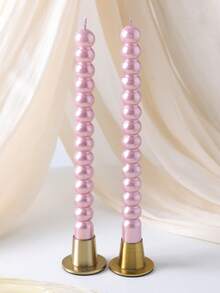 2pcs Pearl Shaped Candles European Style Wedding Candlelight Dinner Taper Candles Premium Gift Fragrance Candles - Multiple Styles - View 4