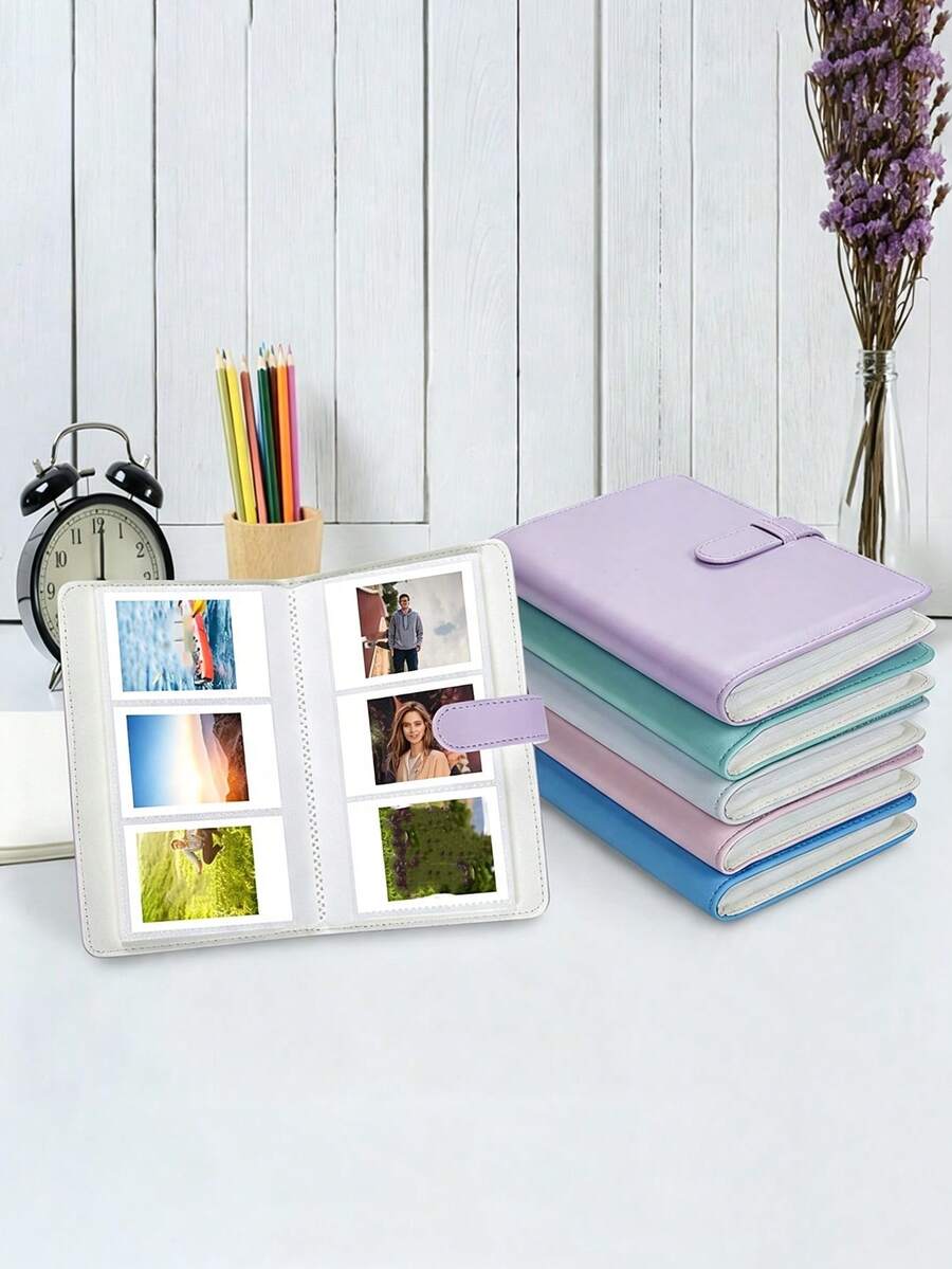 1Pc Mini Photo Album 108 Pockets, Family Photo Storage Album, Capacity Binder/Photo Book With Card Holders, Paper Pages For Scrapbooking, Decor, Photo Display, Card. Film 3 Inch Photo Storage Album, Halloween & Christmas Gift