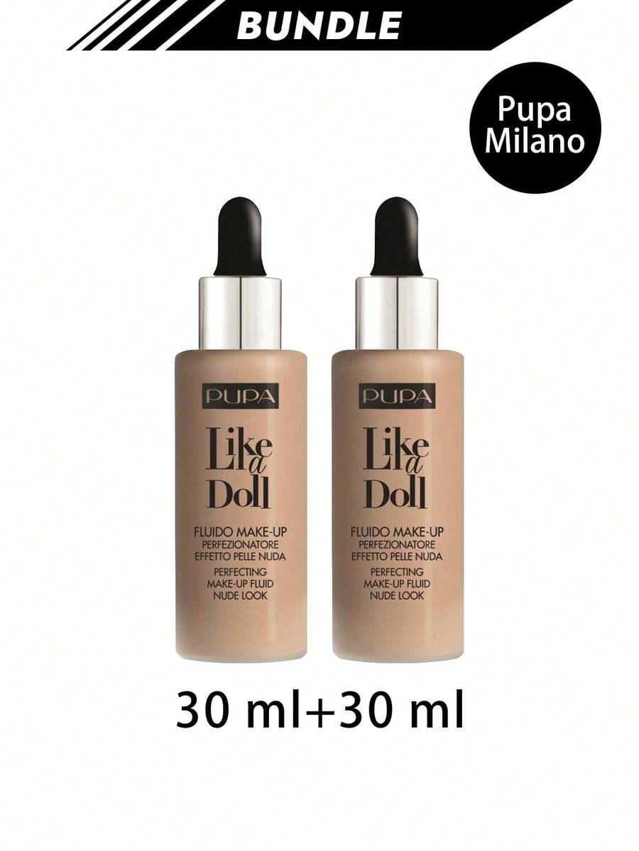 Pupa Milano [حزمة] كريم أساس سائل Like A Doll 040 بيج متوسط 30 مل * 2 - 040 بيج متوسط - مشاهدة 1