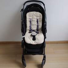 1pc Printed Fresh Style Spring/Autumn Universal Comfortable Baby Stroller Seat Cushion - Yellow and White Stripes - View 4
