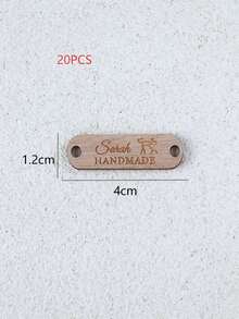 客製化手工木製衣物標籤刻字吊牌，DIY手工包袋縫製服飾配件 - 木材 - 查看 14