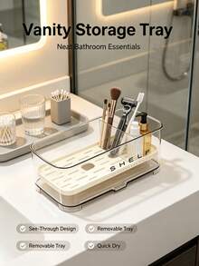 Multifunctional Sink Drain Rack, Countertop Storage, Suitable For Sponge, Soap, Brush, Towel, Kitchen Sink Accessory, Dishcloth Holder, Compact Design, Easy To Clean, Durable Plastic, Sponge Holder - Multicolor - View 2