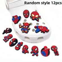 Disney Marvel Spider-Man Clog Shoe Charms, Shoe Buckle Decorative Accessories, Birthday Gift, Halloween Gift, Party Favors, Multiple Styles Available, DIY Shoe Decoration, Practical Accessory For Birthday Gifts And Daily Shoe Customization - A - View 12