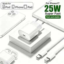 PD Fast Charger, USB-C Power Supply With 2m/6.6ft Type C Charging Cable, High-Speed Wall Plug Charger, Compatible With Mobile Phones/Tablets And Various Devices, Fast Charger Wall Charger, Power/Charging Station - EU C Type Plug(220-240V) - View 1