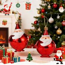 Christmas Tree Hanging Ornament - Santa Claus Shaped Plastic Fun Decorative Pendant, Suitable For Holiday Christmas Tree Decoration - Multiple Styles - View 9