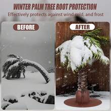 Winter Tree Root Frost Protection Cover With Ground Stakes, Drawstring Closure, Anti-Freeze Root Sleeve, Windproof, Frost-Resistant, Cold-Resistant Root Protection Blanket, Outdoor Garden Palm Tree And Green Plant Root Insulation Protective Cover - Tree Root Insulation Cover - View 4