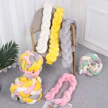 Hand-Woven 3-Strand Braid Seat Cushion, Knotted Pillow, Long Rope Cushion, Plush Home Decor - A - View 9