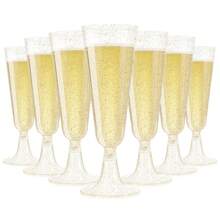 22/11/6/1pc 5.5oz Plastic Champagne Flutes, Reusable, Modern & Elegant, Suitable For Weddings, Parties, Birthdays, New Year - Random Styles - View 14