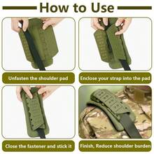 1pc/2pcs Outdoor MOLLE System Tactical Shoulder Pads, Black/Khaki/Army Green, Nylon Material Breathable And Sweat-Absorbing, Tactical Backpack Vest Shoulder Strap Cushion Anti-Slip Padding, Wear-Resistant Shoulder Strap Pad Protective Pad, Laser-Cut Backpack Shock-Absorbing Shoulder Strap Pad, Breathable Sweat-Absorbing Pressure-Relief Protective Pad, Lightweight And Breathable, Tactical Equipment Accessory, Essential For Camping, Hiking, Outdoor Hunting - Multicolor - View 3