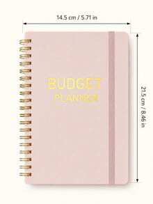 1pc Undated Budget Planner With 3 Sticker Sheets, Expense Tracker, Monthly Budget Review & Gold Twin-Wire Binding, Halloween Notebook For Office Decor And Accessories, Nurse Essentials, Bible Study Materials - A - View 4
