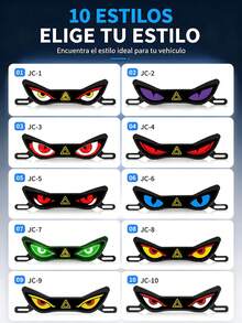1 Set Demon Eye Dynamic LED Decorative Light, 12V Universal Motorcycle Electric Scooter License Plate Shaped Decorative Light, Vehicle Rear Auxiliary Atmosphere Light Accessory, Battery Not Included - A - View 3