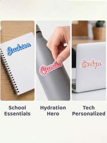 Personalized Name Stickers - Vibrant High-Quality Labels, Designed For Notebooks, Durable And Versatile, Ideal For School And Christmas Gifts. Customize Your Name And Personalized Decorations To Show Your Personalized - Multicolor - View 9