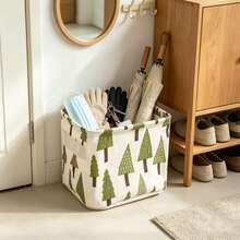 Christmas Mini Lingerie Storage Box, Linen Desktop Storage Basket, Cosmetic Storage Basket, Autumn/Winter Fabric Storage Box, High Practicality, Suitable For Year-End Stockpiling, Halloween Clothing And Socks - Multicolor - View 6