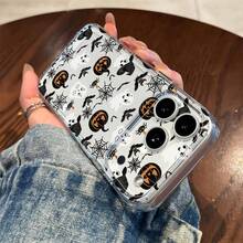 1PC Cute Halloween Ghost Pumpkin Bat Spider Web Pattern Shockproof Soft TPU Protective Case Compatible With Iphone 17/17Promax/17pro/13/16Promax/16/15/14/12Promax/13Pro/11Pro/14Pro/15Promax/12 Fashionable Protective Soft Shell, Premium Luxury Gift Phone Case - Multicolor - View 2