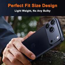 Yezodawee Camera Lens Protector Film For Phone 18 Pro Max/Phone 18 Pro/Phone 17 Pro Max/17 Pro, Shatter-Resistant, Strong Adhesion, Compatible With Phone Cases, Metal Tempered Glass Rear Camera Screen Protector, Blue - Blue - View 2