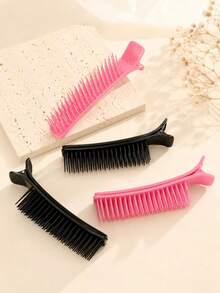 1PC Professional Hair Clip, Black Pink Blue Hair Clip, Multi-Functional Hair Fixing Comb, Hair Salon Styling Comb, Hair Dyeing And Curling Tool, Suitable For All Hair Types, Professional Salon And Home Hair Styling Accessory, Hair Styling Tool - Multicolor - View 9